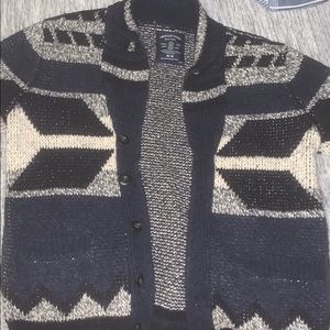 Blue, white, and gray cardigan American Eagle